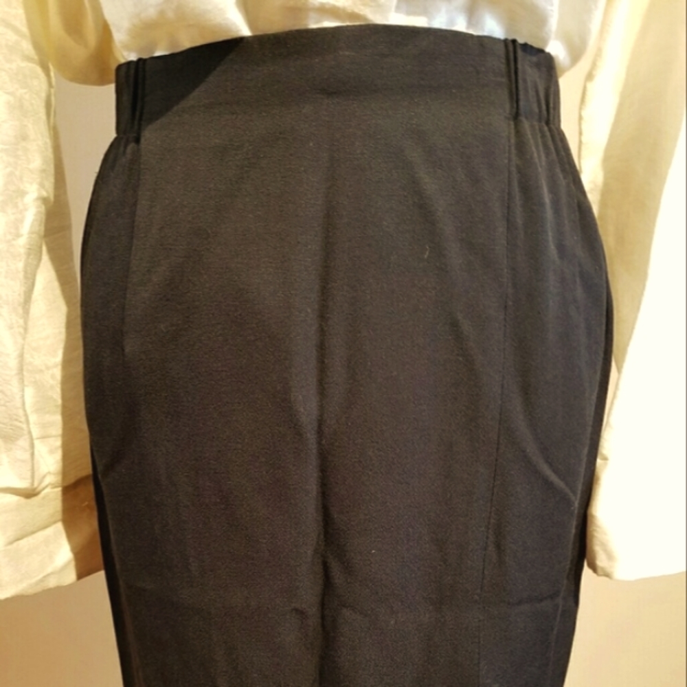 Cache By Crisione Black Front Slit Lined Vintage … - image 4